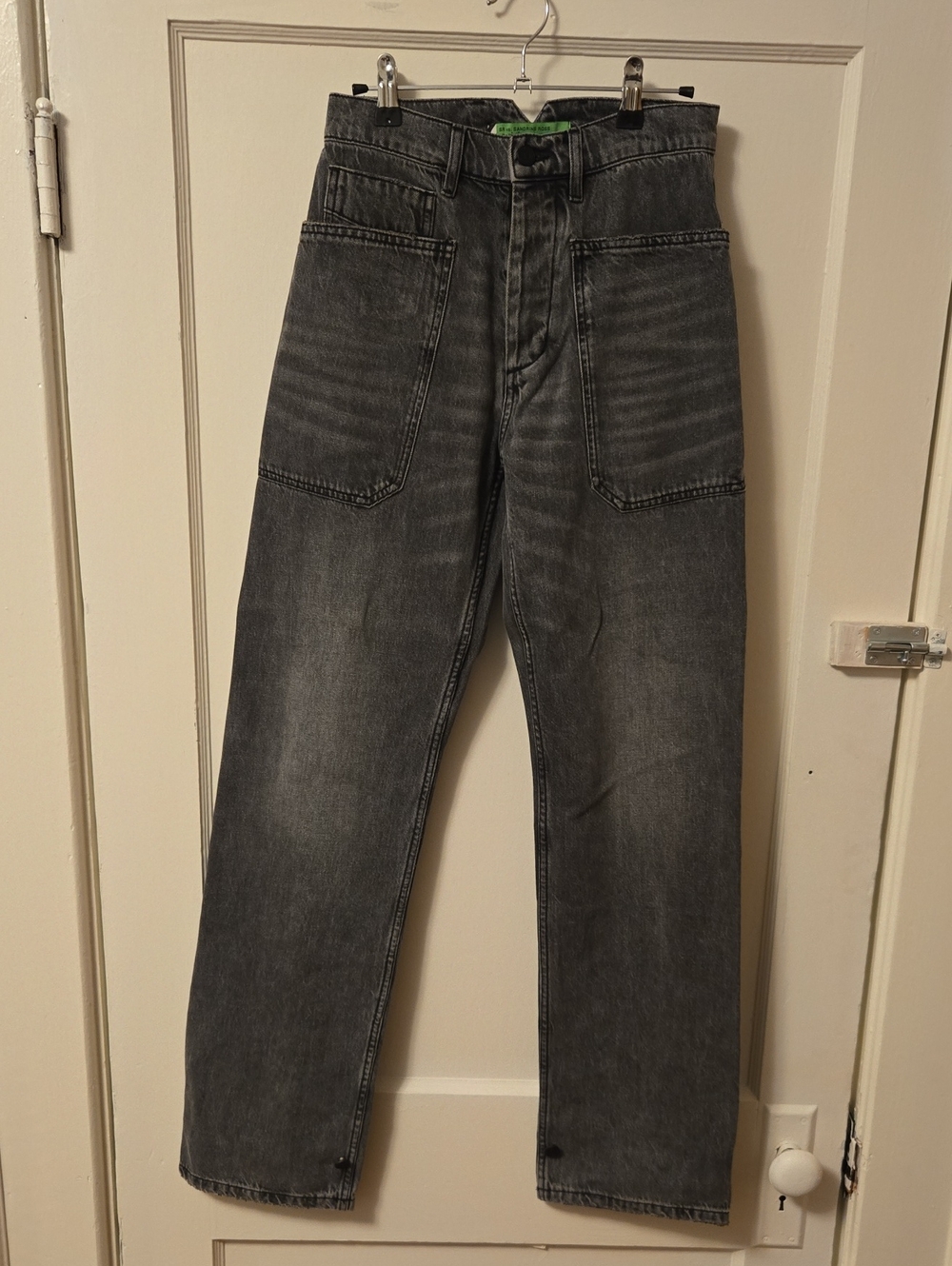 NWT Sandrine Rose Straight Leg Black Jeans W/ Button Fly